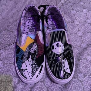 Disney Nightmare Before Christmas Slip-On Sneakers - Black and White